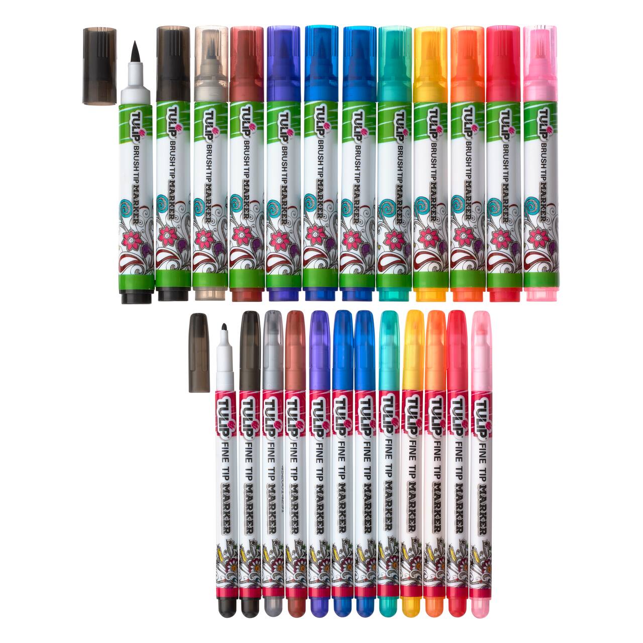 6 Packs: 24 ct. (144 total) Tulip® Ultimate Fabric Markers Rainbow